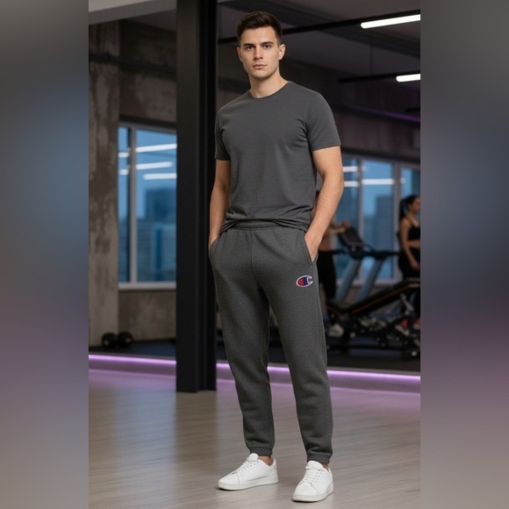 Champion Men's Fleece Joggers Gray Medium